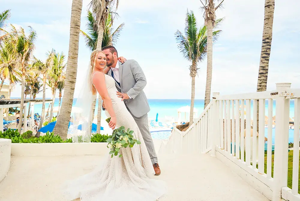 Wedding-couple-at-a-beach-venue